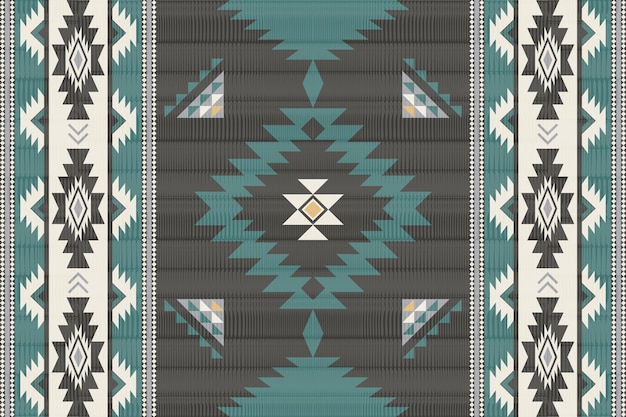 Navajo tribal vector seamless pattern Native American ornament Ethnic South Western decor style B