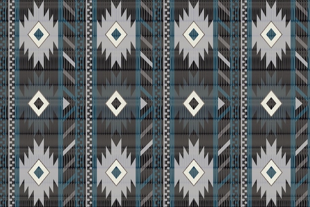 Navajo tribal vector seamless pattern Native American ornament Ethnic South Western decor style B