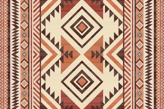 Vector navajo tribal vector seamless pattern native american ornament ethnic south western decor style