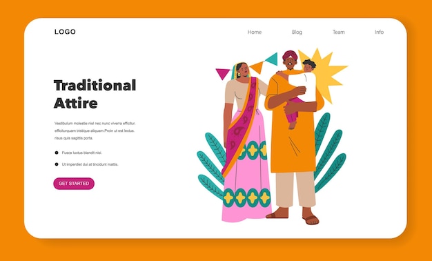 Vector navaratri concept indian couple in traditional attire celebrating the hindu festival with joy and