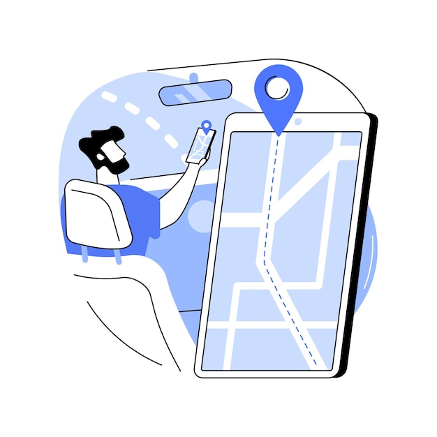 Navigation apps isolated cartoon vector illustrations