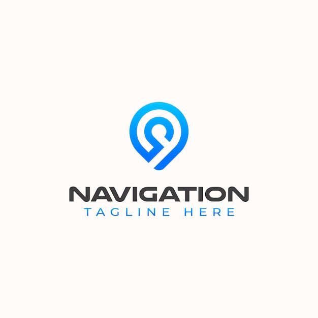 Navigation Monogram Modern Concept Logo Template. 