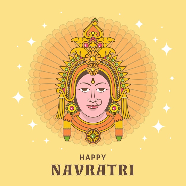 Navratri hand drawn background