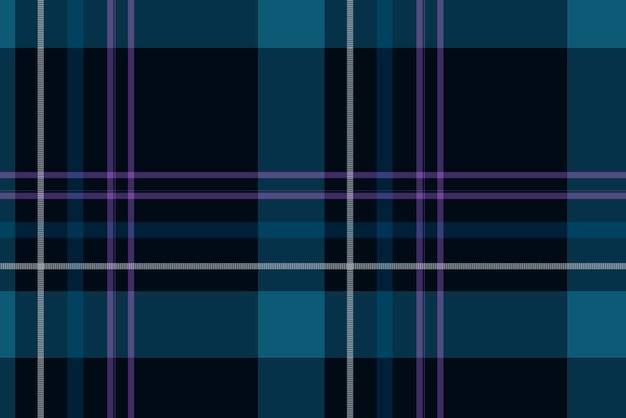 Navy blue tartan seamless pattern background vector template