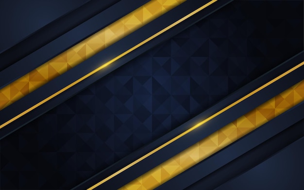 Navy and gold abstract background luxury shapes