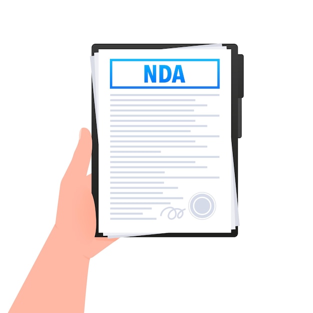 NDA Non disclosure agreement Document in the hand contract Privacy Agreement document