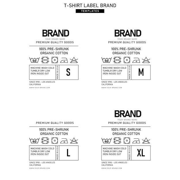 Neck label tag for clothing label brand vector