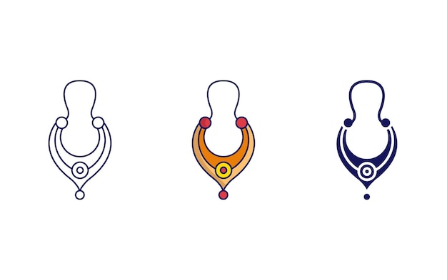 Necklace vector icon