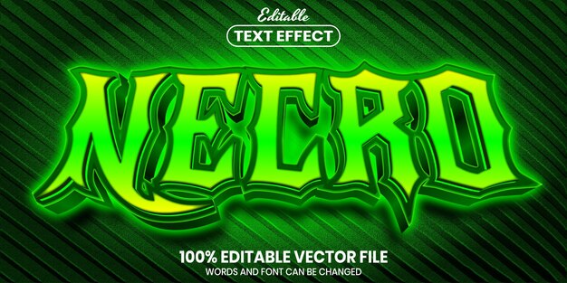 Necro text, font style editable text effect