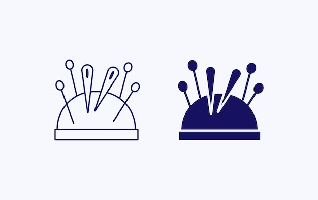 Needle quilting illustration icon