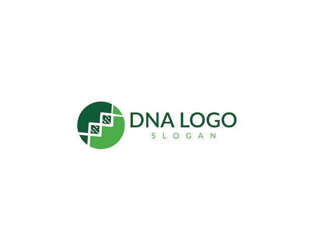 Negative Space DNA Logo Icon for Brand vector and editable