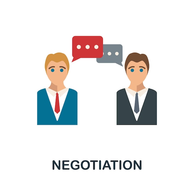 Negotiation icon Simple element from human resources collection Creative Negotiation icon for web design templates infographics and more