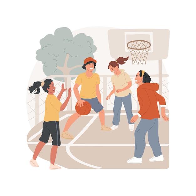 Neighborhood playground isolated cartoon vector illustration