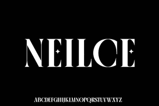 NEILCE. the luxury and elegant font glamour style