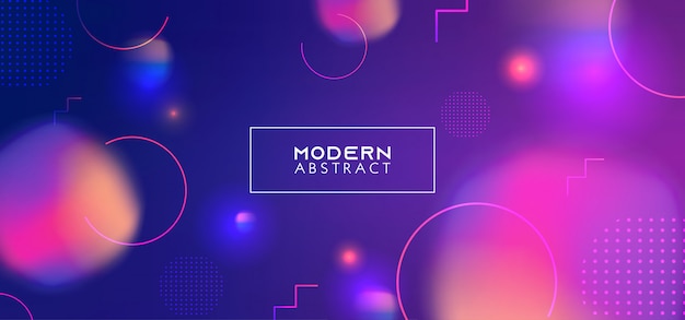 Neon background with geometric shapes dynamic multicolor