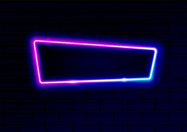 Vector neon border or frame