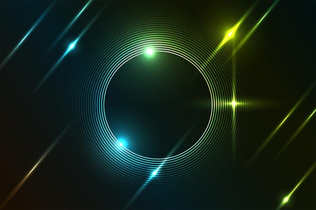 neon circular shape for the business logo background