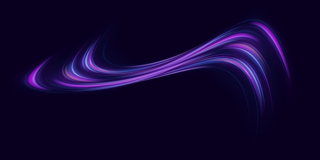 Vector neon color glowing lines background