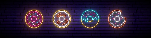 Neon donut sign.