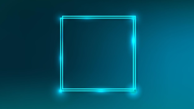 Neon double square frame