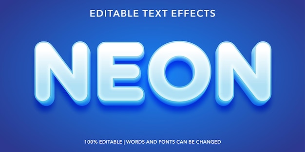 Neon Editable Text Effect