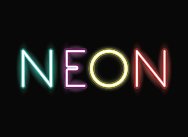 neon font icon