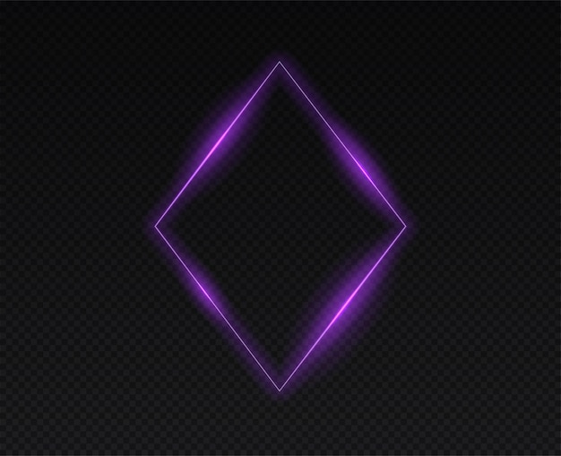 Neon frame purple