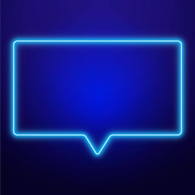 Vector neon frame template