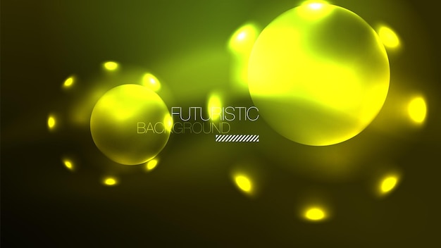 Neon glowing circles magic energy space light concept abstract background wallpaper design