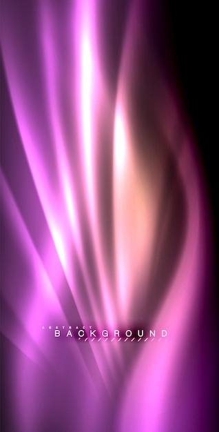 Neon glowing wave magic energy and light motion background