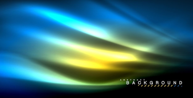 Neon glowing wave magic energy and light motion background