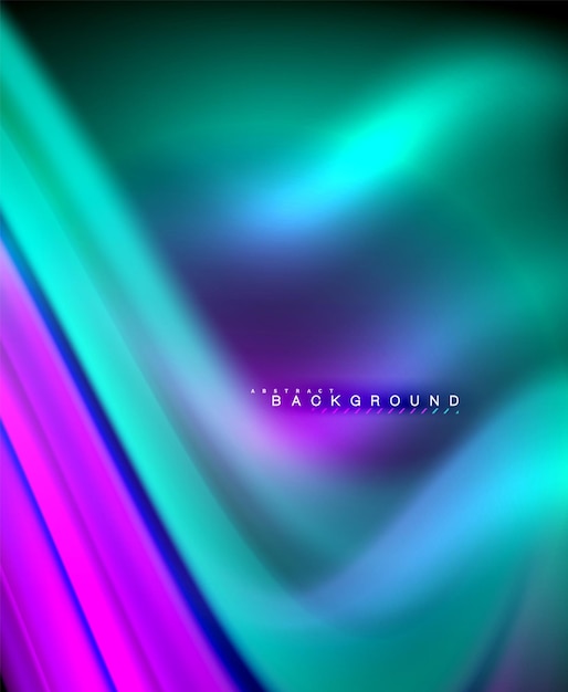 Neon holographic fluid color wave for web wallpaper pattern texture and background