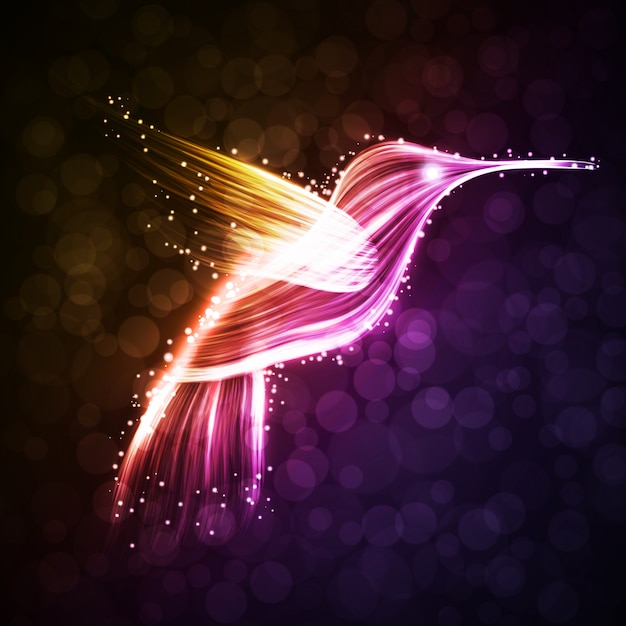 Neon hummingbird background