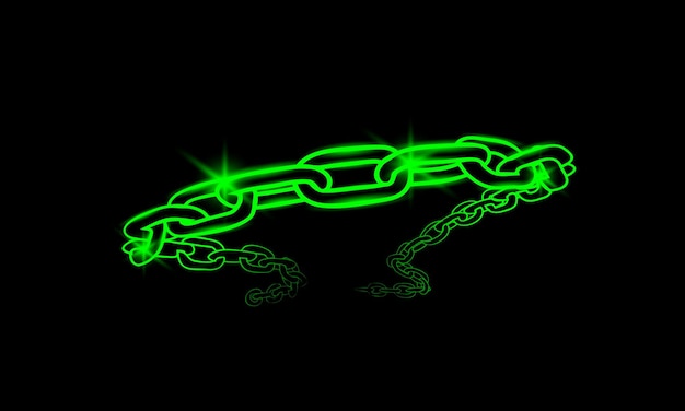 neon illuminated chain