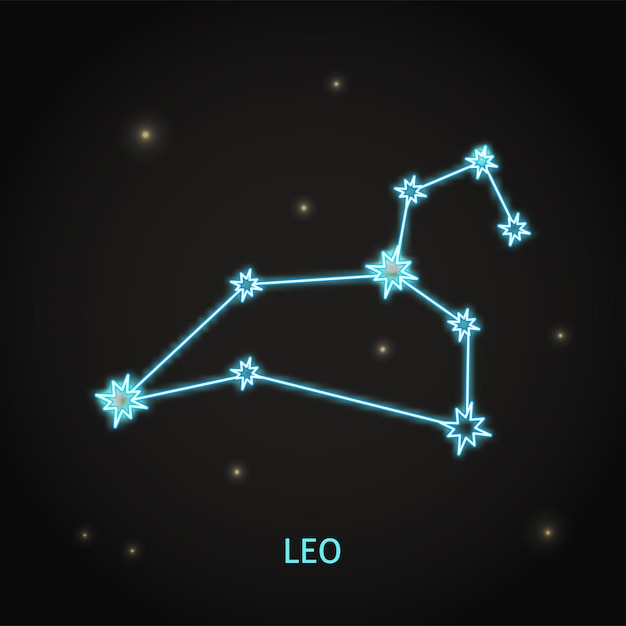 Neon Leo zodiac sign