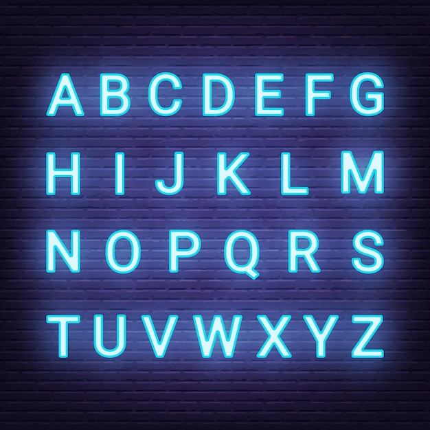 Neon light letters