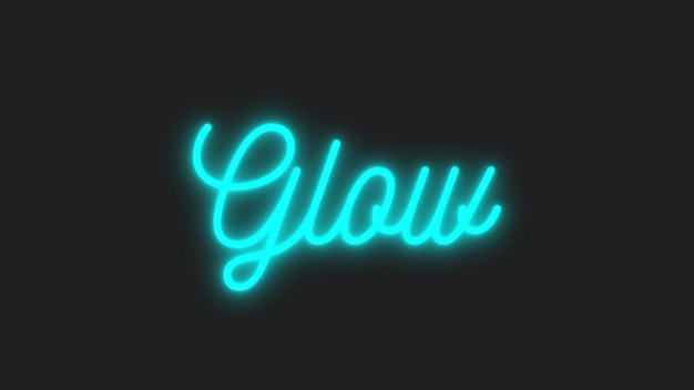 Vector neon light text efect