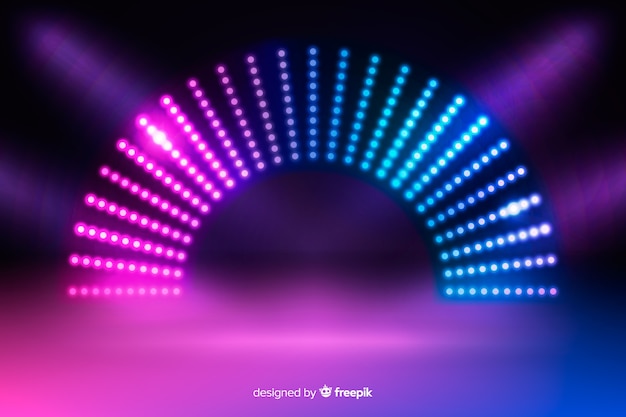 Neon lights stage background