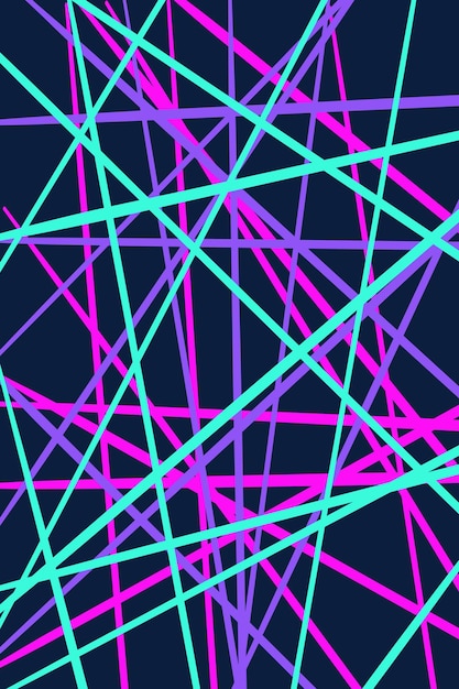 Vector neon lines on a dark background