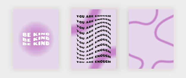 Neon purple lines wall art prints with quote wavy text