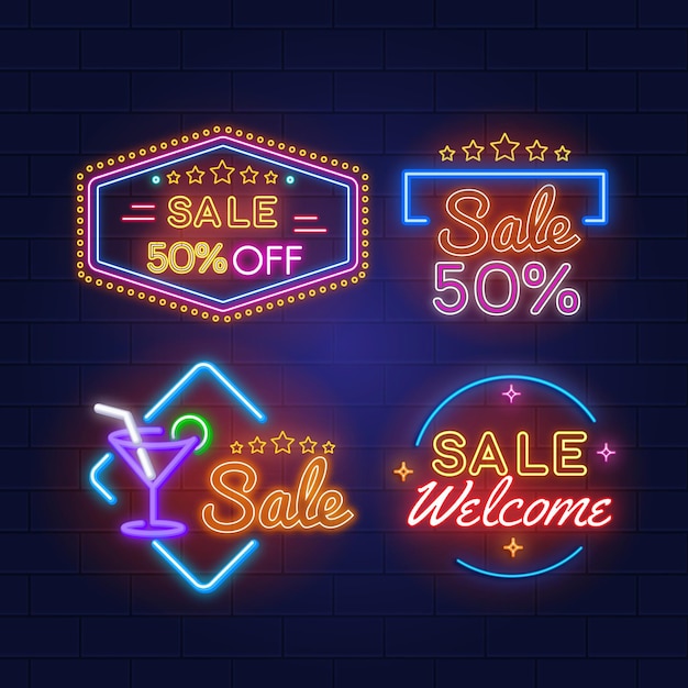 Neon sale signs collection