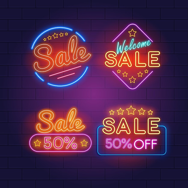 Neon sale signs collection