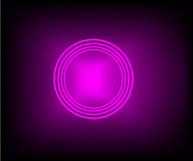 Vector neon sci fi futuristic alien spaceship modern vibrant pink oval circle glowing laser beams hallway