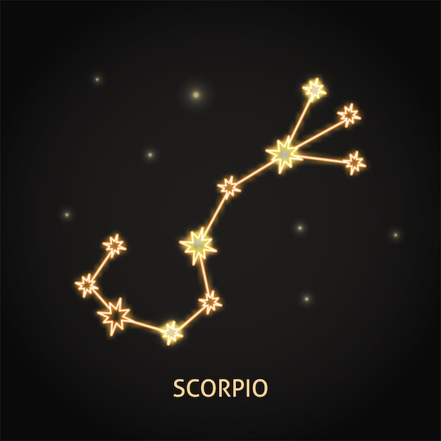 Neon Scorpio zodiac sign