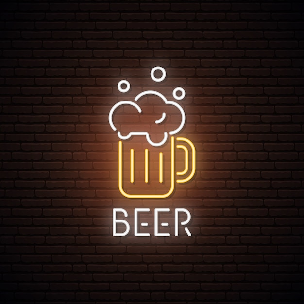 Neon sign of Beer Mug