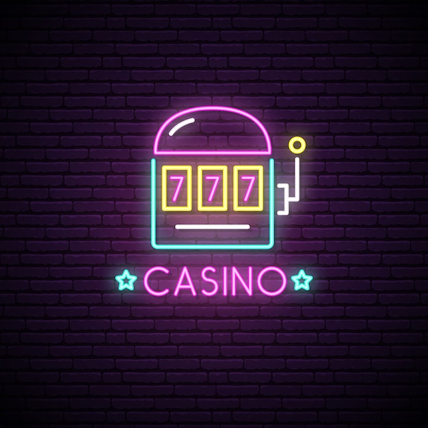 Neon sign of Casino. 