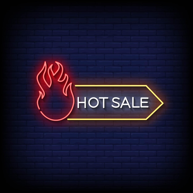 Neon Sign hot sale Brick Wall Background vector