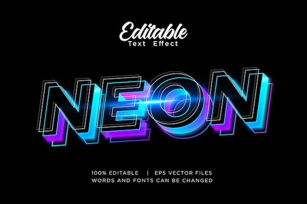 neon sign text effect