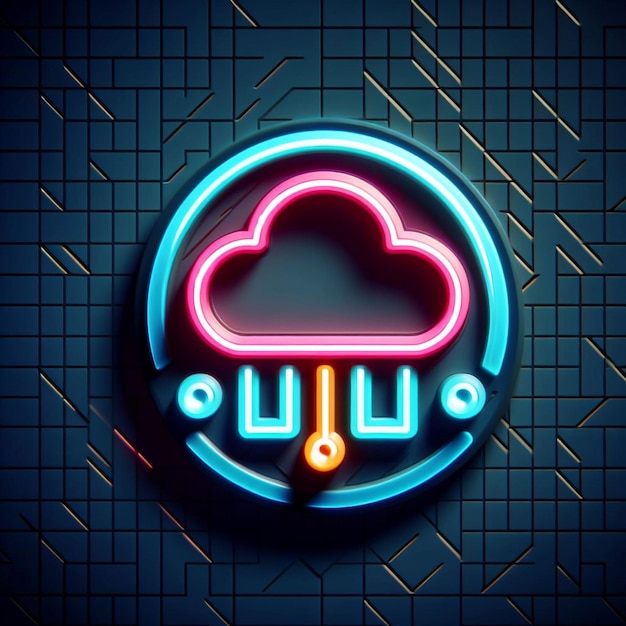 a neon sign that says cloud on it