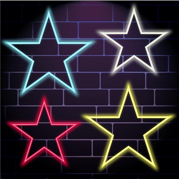 neon signboard stars